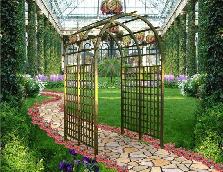 wrought iron arch.arbor.G-001