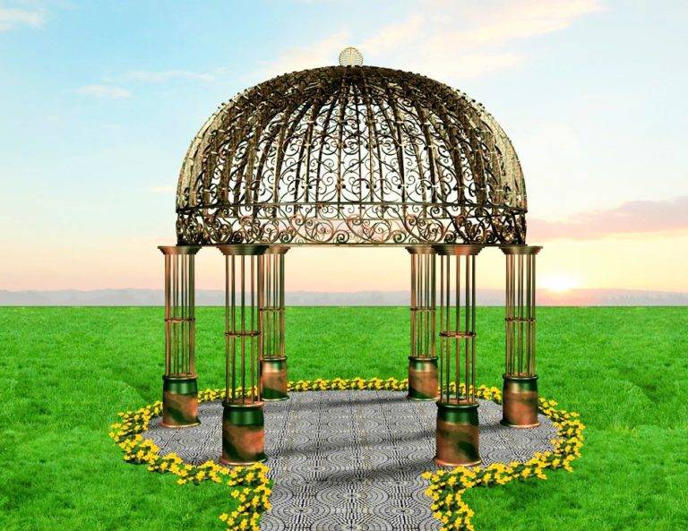 wrought iron gazebo E-001