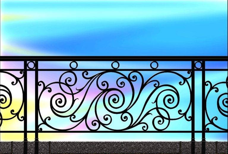 wrought iron railing C 00-1