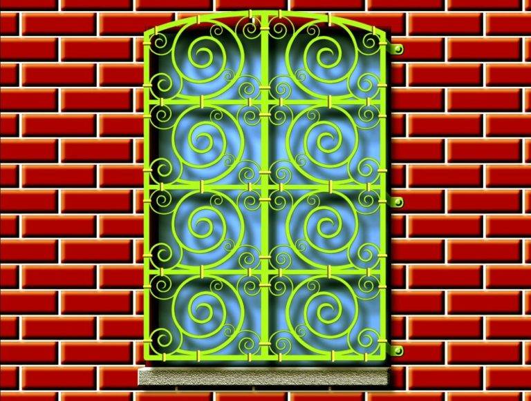 wrought iron window guard F-001