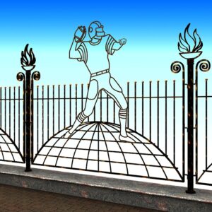 Iron art fence B-040