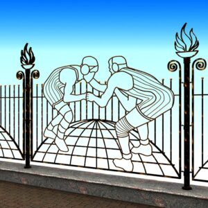 Iron art fence B-042