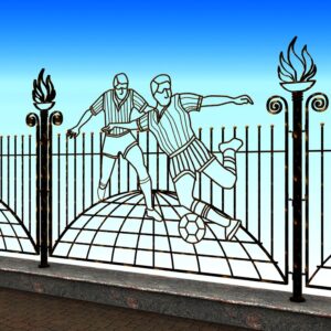 Iron art fence B-044