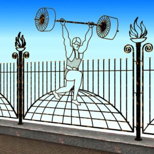 Iron art fence B-041