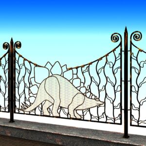 Iron art fence B-037