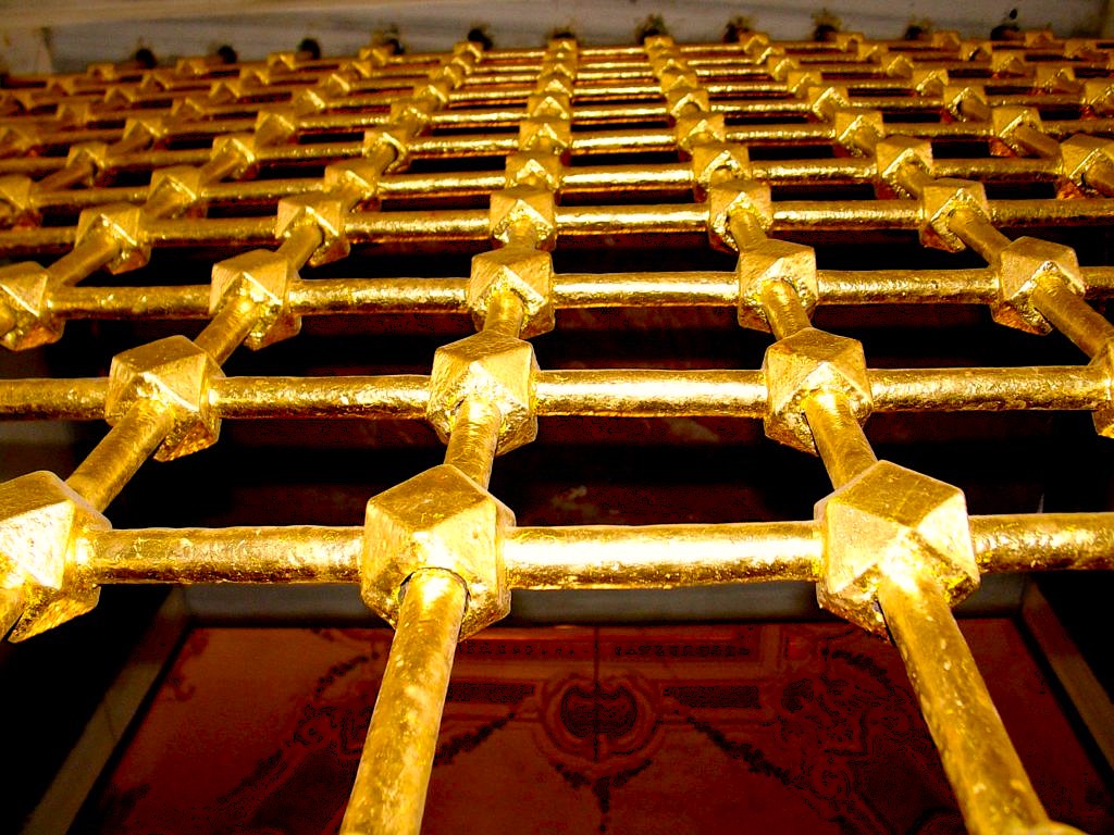 Gilded cast iron window guard