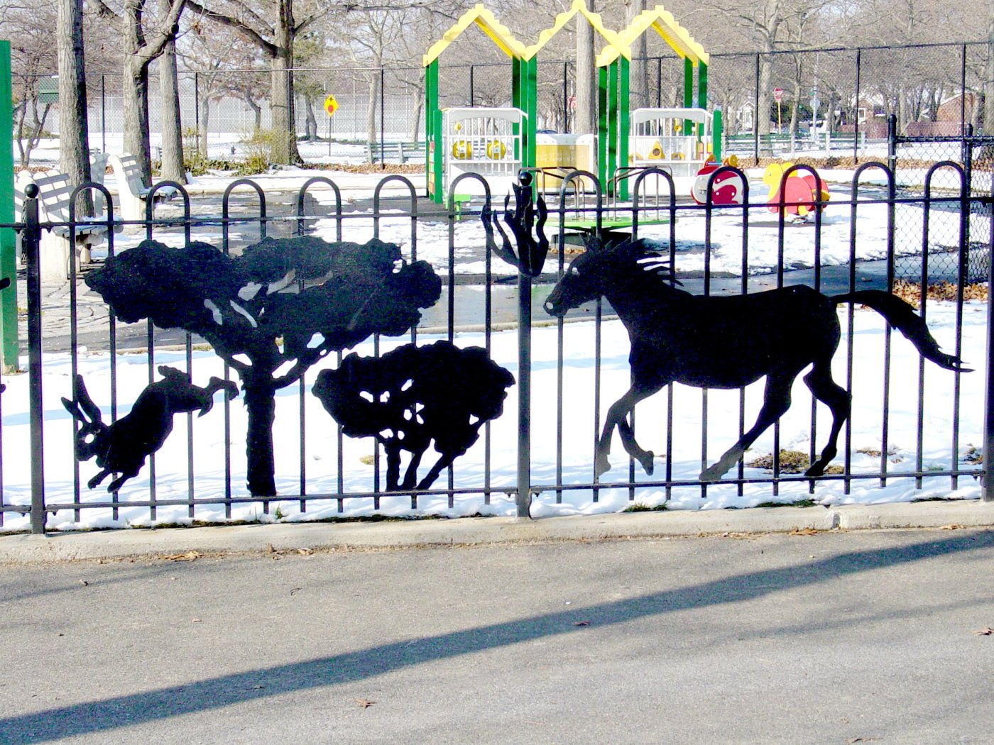Iron picket fence FN 025